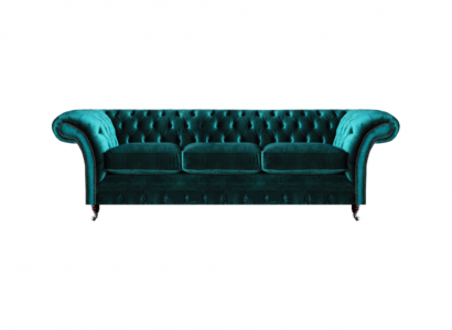 Wohnzimmer Grün Dreisitzer Sofa Couch Textil Möbel Polstersitz Möbel