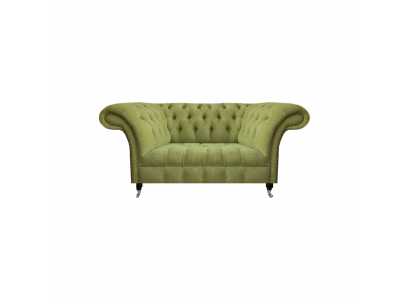 Wohnzimmer Grüner Chesterfield Zweisitzer Polstersofas Designer Möbel