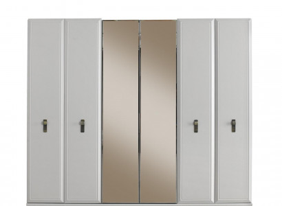 Weißer Kleiderschrank 4-türiger Holzschrank Designer Schlafzimmer Möbel