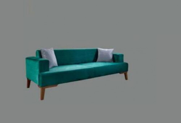 Elegante Turkis Couch Dreisitzer Sofa Wohnzimmer Sitzmöbel Samt