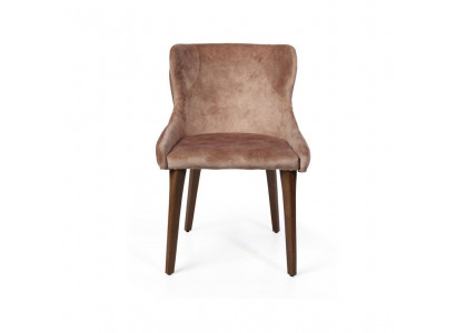 Hellbrauner Chesterfield Stuhl Designer Textilstuhl Stilvolle Esszimmer Sitzmöbel