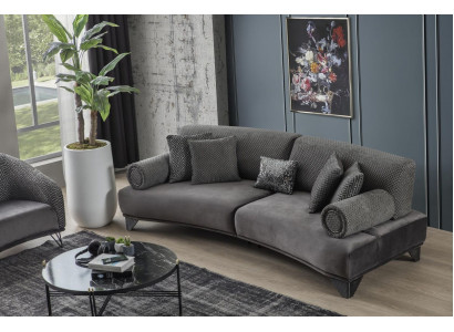 Luxus Sofa Dreisitzer 3 Sitzer Sofas Wohnzimmer Gebogene Couch Stoff Design Neu