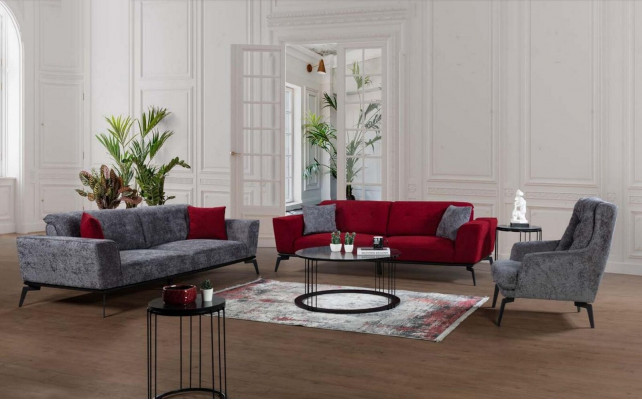 Grau Moderne Sessel Einsitzer Designer Wohnzimmer Möbel Lehnstuhl