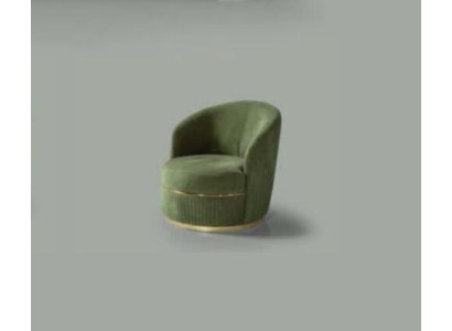 Modern Runder Sessel Einsitzer Polster Designer Textil Stoff