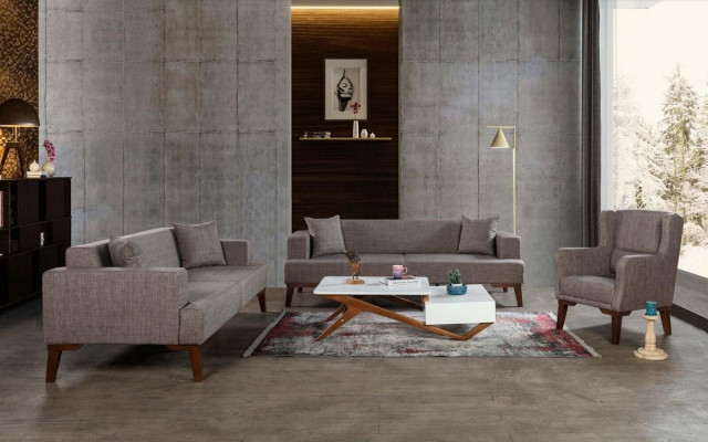 Sofagarnitur Komplett Set Wohnzimmer Garnituren 3 Sitzer Sofa Polster