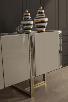 Garnitur Esszimmer Esstisch Stuhl Sideboard Tisch Tische Stühle Modern Set 6tlg