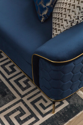 Dreisitzer Sofa 3 Sitzer Luxus Sofas Wohnzimmer Modern Stoff Design Textil Stoff