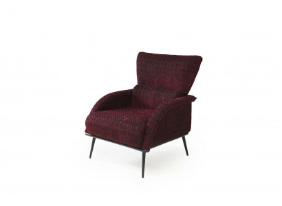 Sessel Einsitzer 1 Sitz Stoff Moderner Stuhl Wohnzimmer Möbel Textil Clubsessel