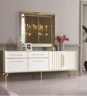 Esstisch 4x Stuhl Garnitur Essgruppe Kommode Tisch Set Esstisch 7tlg