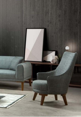 Modern Sessel Einsitzer Design Lehnstuhl Wohnzimmer Polster Möbel