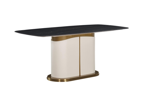 Designer Esstisch Luxus Esszimmer Tische Polster Holz Leder Tisch Ovale Möbel