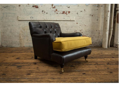 Lounge Sofa Sessel Club Relax Couch Polster Stuhl 1 Sitzer Fernseh Chesterfield