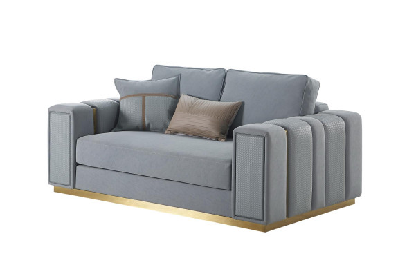 Designer Graue Sofagarnitur 3+2 Sitzer Luxuriöse Polster Couch Set 