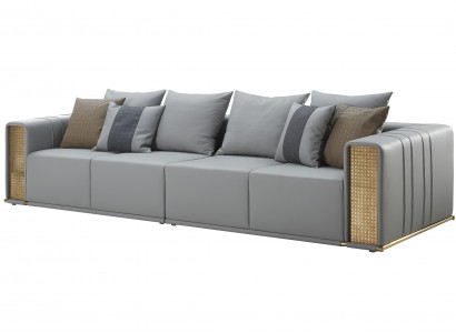 Sofa 4 sitzer Grau Luxus Wohnzimmer Modern Design Couchen Neu Kreative