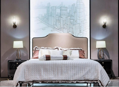 Details zu Chesterfield Barock Rokoko 3tlg. Set Bett Konsole Nachttische