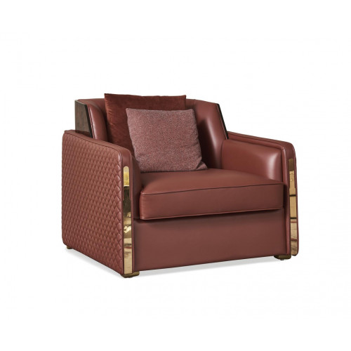 Sessel Club Lounge Designer Sessel Gepolstertes Sofa 1 Sitzer Fernseher