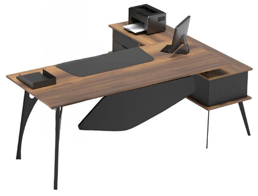 Büroeinrichtung Arbeitszimmer Couchtisch Tisch Sideboard Braun Schwarz