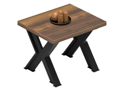 Couchtisch Lowtisch Beistelltisch X-Beine Büro Braun Büroeinrichtung