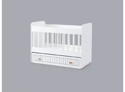Babybett Kinderbett Bett Set Schublade weiß im Stil fürs Kinderzimmer