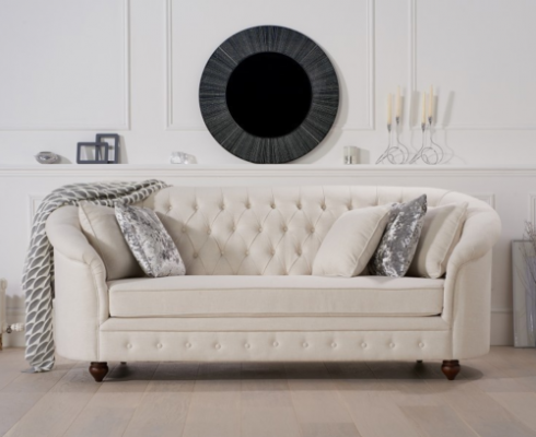 Beige Royal Couch - Luxus Chesterfield Möbel Polster Design Möbel