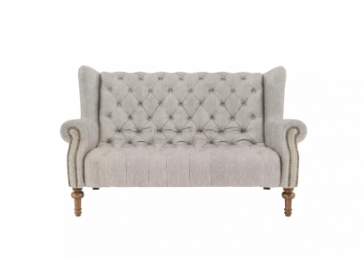 Chesterfield Sofa Couch Polster Stoff Leder Couchen Polster Garnitur 2 Sitzers