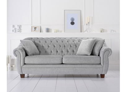 Chesterfield Sofa Couch Polster Stoff Couchen Polster Garnitur 3 Sitzers