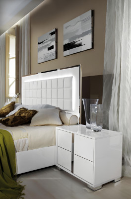 Schlafzimmer Bett Nachttisch Holz Nachttische Doppelbett Betten Weiß Modern 3tlg