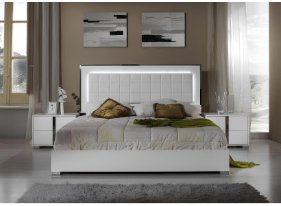 Bett Modern Betten Polsterbett Doppelbett Bettrahmen Weiß Design Schlafzimmer