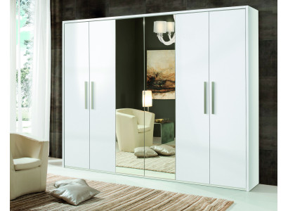 Kleiderschrank 6 Türen Kleider Schrank Designer Möbel Schränke Spiegel Möbel Neu