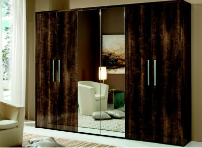 xxl Kleiderschrank 6 Türen Kleider Schrank Designer Möbel Holz Luxus Spiegel Neu