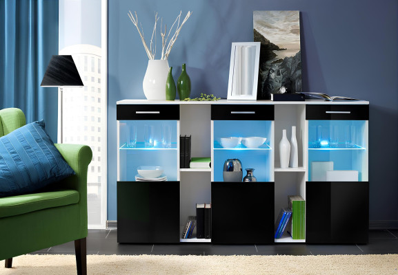 Kommode Designer Sideboard Holz Wohnzimmer Modern Designer Möbel Neu