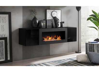 Wohnzimmer Möbel Wandschrank Luxus Einrichtung Kamin Designer Hänge Schrank