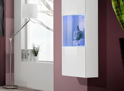 Wohnzimmer Weiß Hänge Vitrine Luxus Einrichtung Modern Wandschrank