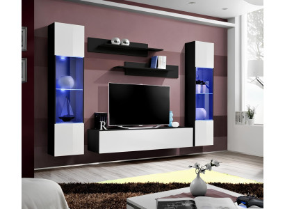 Wohnwand Holz Wohnzimmer Möbel TV Ständer Moderne Design Wand Regale