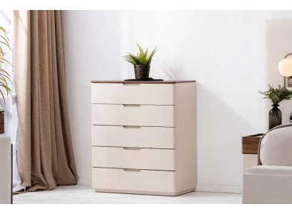 Kommode in Schlafzimmer Modern Elegante Kommode Holz Beige Möbel neu