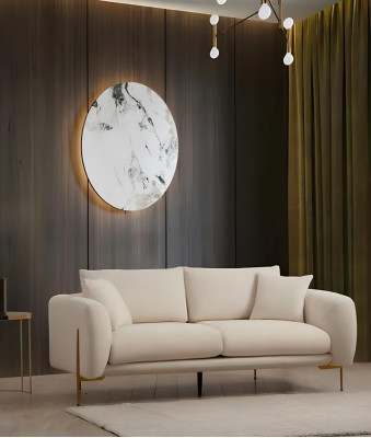 Wohnzimmer Polster Sofa Set Dreisitzer 2-Sitzer Luxuriöser Textil Sessel
