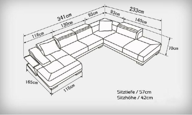 Wohnlandschaft Couch Polster Eck Garnitur Designer Ledersofa Big Sofa mit USB