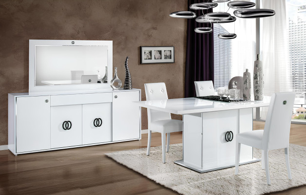 Esszimmer Esstisch 3x Stuhl Kommode Spiegel Luxus Holz Modern Designer Set 6tlg.