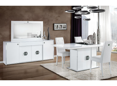 Esszimmer Esstisch 3x Stuhl Kommode Spiegel Luxus Holz Modern Designer Set 6tlg.