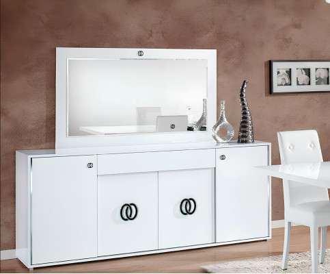 Esszimmer Esstisch 3x Stuhl Kommode Spiegel Luxus Holz Modern Designer Set 6tlg.