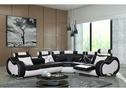 Ecksofa Couch SOLINGEN Sofa Couch Wohnlandschaft Relaxfunktion EU-FERTIGUNG Neu