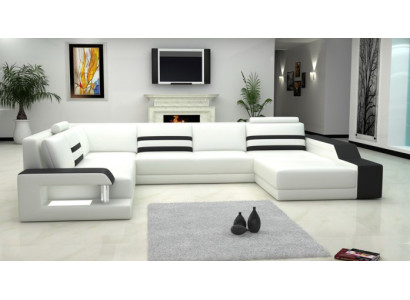 Ledersofa Sofa Couch Polster Ecksofa XXL Big Garnitur Wohnlandschaft Sofas PHX1w