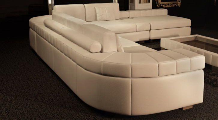 Ledersofa 3+2+1 Sitzer Garnitur Designersofa Ecksofa Polstercouch Sofa Textil