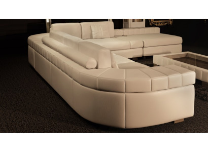 Ledersofa 3+2+1 Sitzer Garnitur Designersofa Ecksofa Polstercouch Sofa Textil
