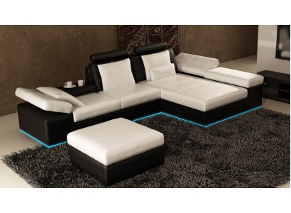 Ledersofa Sofa Couch Wohnlandschaft Ecksofa Garnitur Design Modern Sofa K5014C