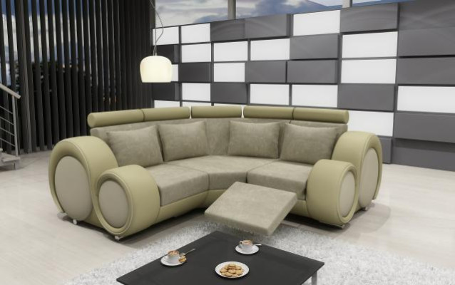 STOFFSOFA TEXTIL RELAXFUNKTION ECKSOFA mit USB,GARNITUR NEU WOHNLANDSCHAFT SOFA