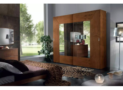 Schlafzimmer Kleiderschrank Holz Schrank Modern braun Kleiderschränke
