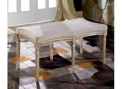 Bank Wohnzimmer Sitzbank Klassischer Sitzmöbel Stoff Textil Bank