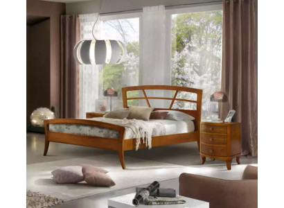 Schlafzimmer Bett Polster Design Luxus Doppel Braun Klassischer Holz Neu