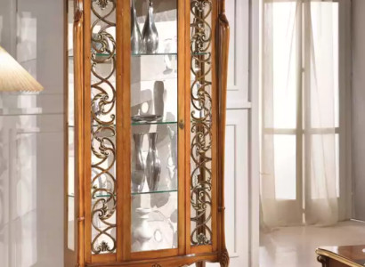 Wohnzimmer Vitrine Schränke Holz Glas Möbel Einrichtung Klassischе